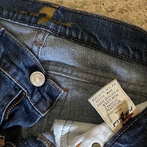 7 For All Mankind Dark Blue Boot Cut Jeans